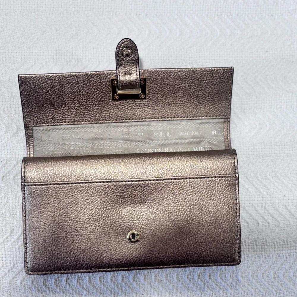 Ralph Lauren Metallic Leather Wallet